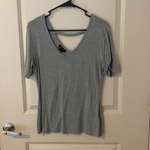 Gray v-neck